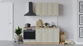 Кухонный гарнитур «Бьянка» длиной 180 см со шкафом НБ
